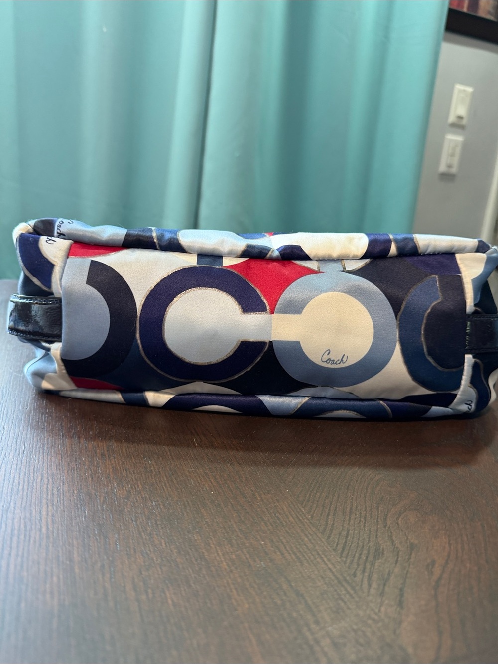 Coach Madison Maggie, Navy Red & White Signature Hobo with Matching wristlet - Picture 8 of 11